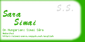 sara simai business card